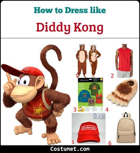 diddy kong costume kids